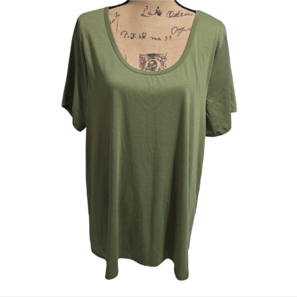 LulaRoe Moss Green The Perfect‎ Tee? Shirt Plus Size 3X